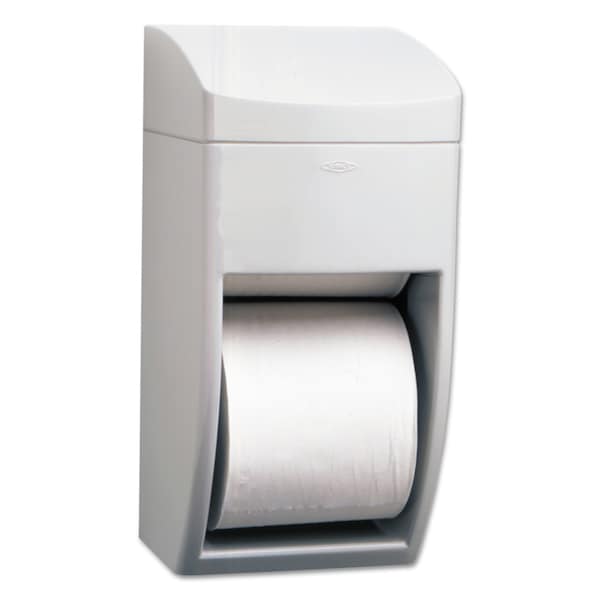 Matrix Series Two-Roll Tissue Dispenser, 6 1/4w x 6 7/8d x 13.5h, Gray